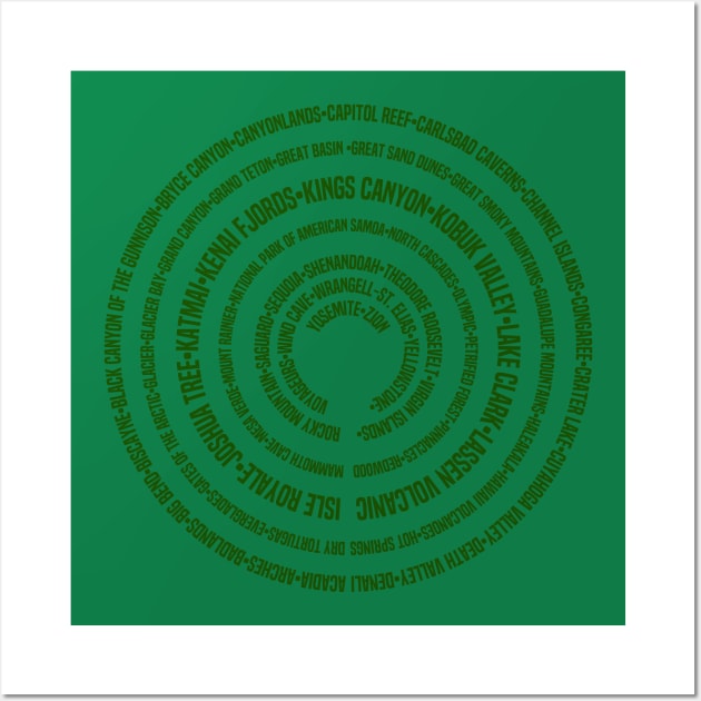 National Park - Tree Ring Wall Art by PodDesignShop